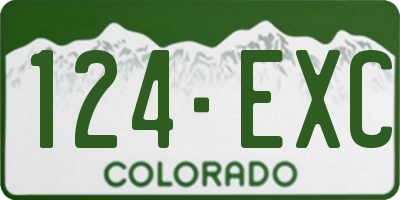CO license plate 124EXC