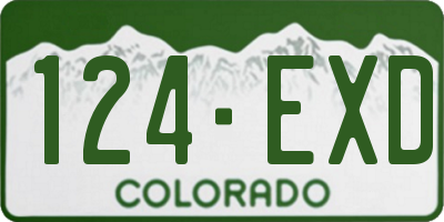 CO license plate 124EXD