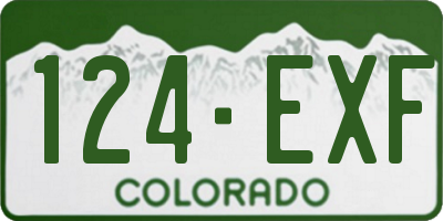 CO license plate 124EXF