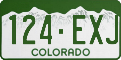 CO license plate 124EXJ