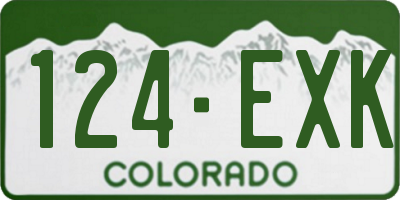 CO license plate 124EXK
