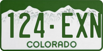 CO license plate 124EXN