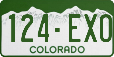 CO license plate 124EXO