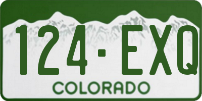 CO license plate 124EXQ