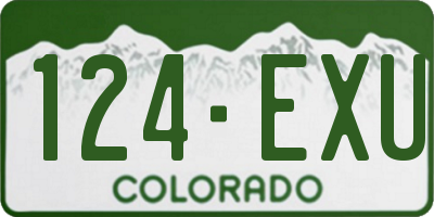 CO license plate 124EXU