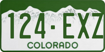 CO license plate 124EXZ