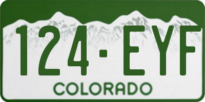 CO license plate 124EYF