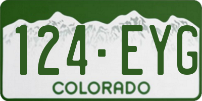 CO license plate 124EYG