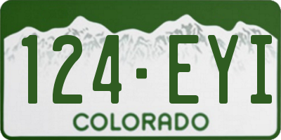 CO license plate 124EYI