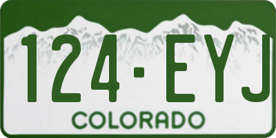 CO license plate 124EYJ