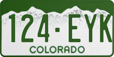 CO license plate 124EYK