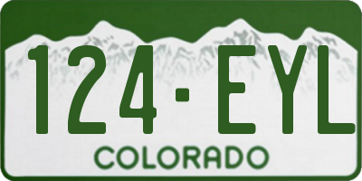 CO license plate 124EYL