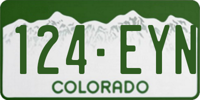 CO license plate 124EYN