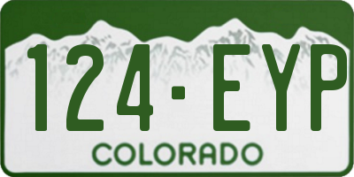CO license plate 124EYP