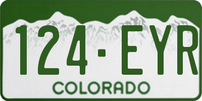 CO license plate 124EYR
