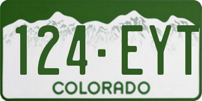CO license plate 124EYT