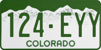 CO license plate 124EYY