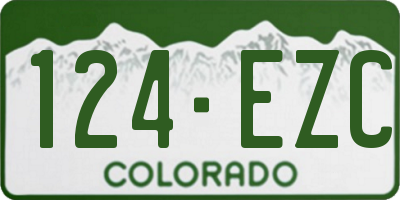 CO license plate 124EZC