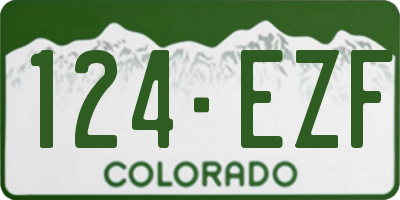 CO license plate 124EZF