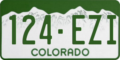 CO license plate 124EZI
