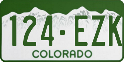 CO license plate 124EZK