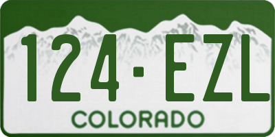 CO license plate 124EZL