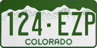 CO license plate 124EZP