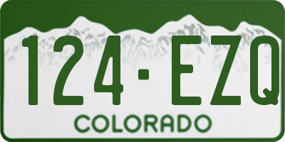 CO license plate 124EZQ