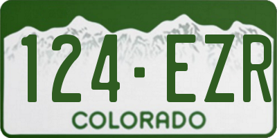 CO license plate 124EZR