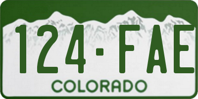CO license plate 124FAE