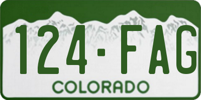 CO license plate 124FAG