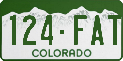 CO license plate 124FAT