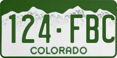 CO license plate 124FBC