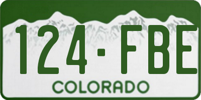 CO license plate 124FBE