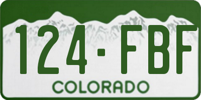 CO license plate 124FBF