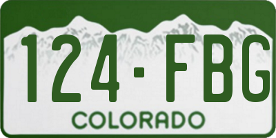 CO license plate 124FBG