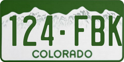 CO license plate 124FBK