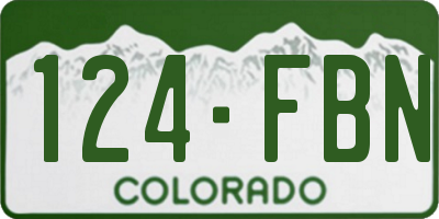 CO license plate 124FBN