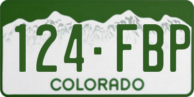 CO license plate 124FBP