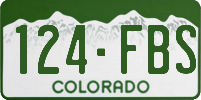 CO license plate 124FBS