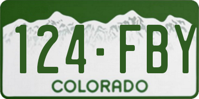 CO license plate 124FBY