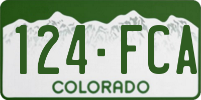 CO license plate 124FCA