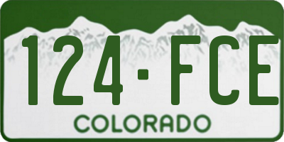 CO license plate 124FCE