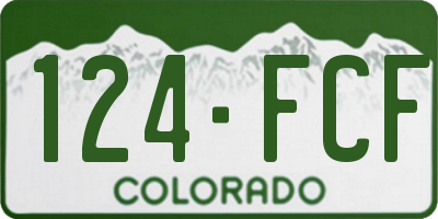 CO license plate 124FCF