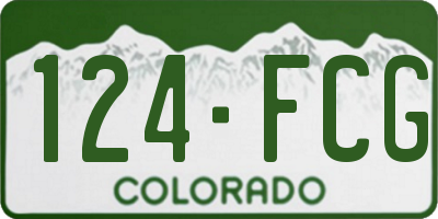 CO license plate 124FCG