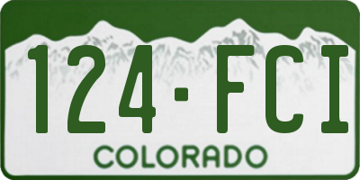 CO license plate 124FCI
