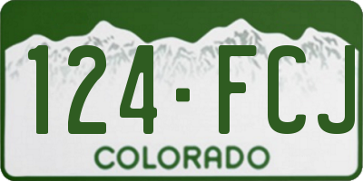 CO license plate 124FCJ
