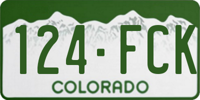 CO license plate 124FCK