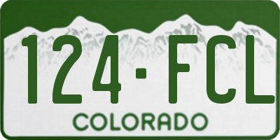 CO license plate 124FCL