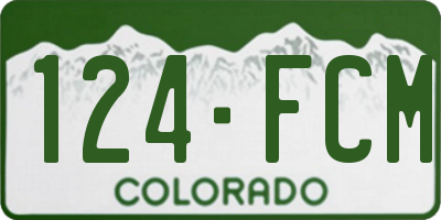 CO license plate 124FCM